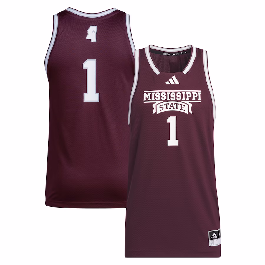 #1 Mississippi State Bulldogs adidas Swingman Jersey - Maroon - Jersey