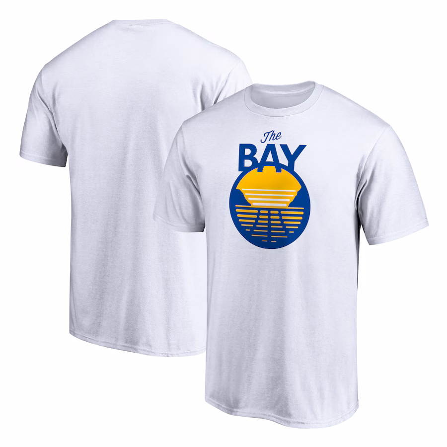 Men's Golden State Warriors White The Bay Logo T-Shirt - Jersey