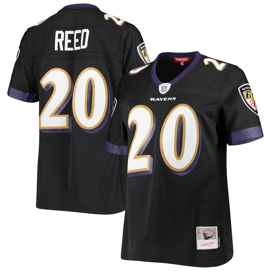 Women's Baltimore Ravens Ed Reed Mitchell & Ness Black Legacy Replica Team Jersey - Jersey
