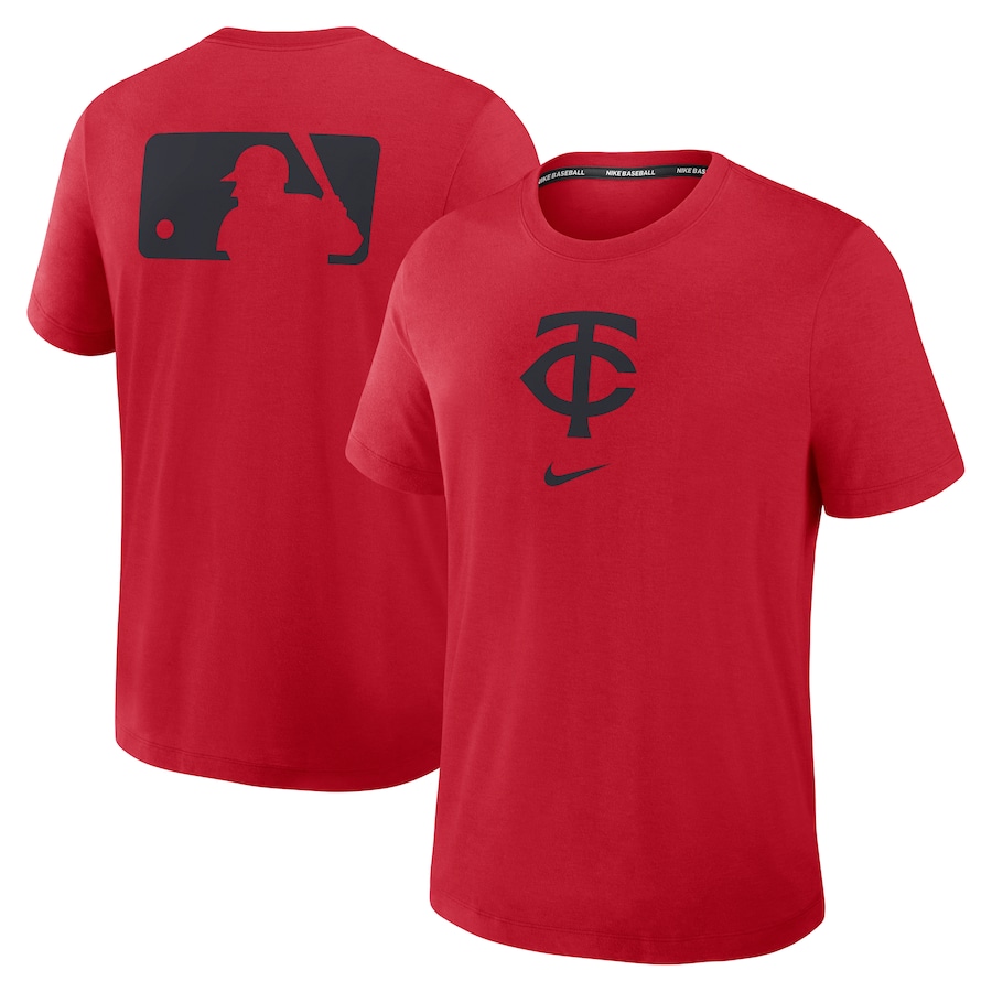 Men's Minnesota Twins Nike Red Authentic Collection Early Work Tri-Blend Performance T-Shirt - Jersey