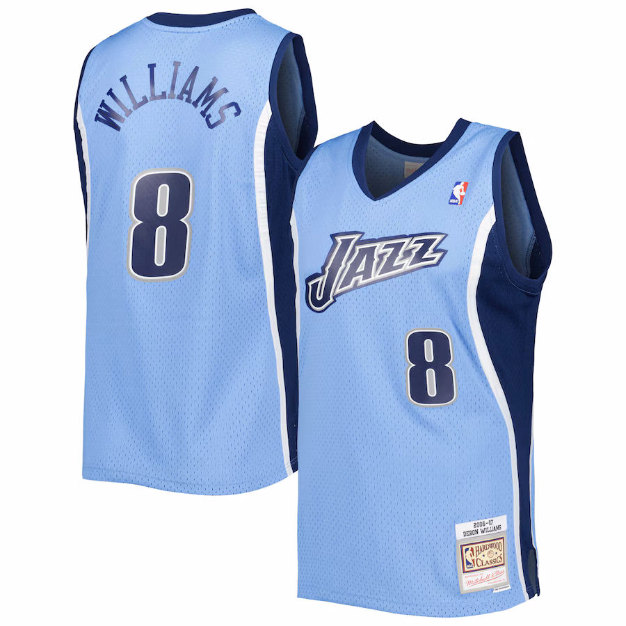 Men's Utah Jazz Deron Williams Mitchell & Ness Blue 2001/02 Hardwood Classics Swingman Jersey - Jersey