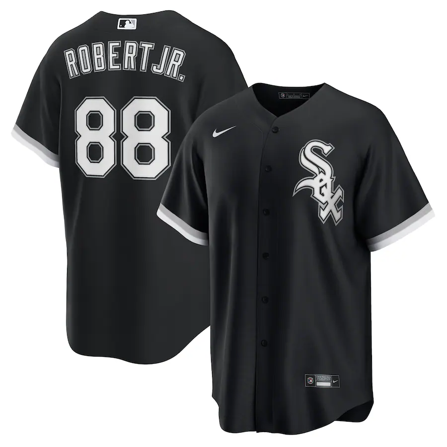 Men's Chicago White Sox Luis Robert Jr. Nike Black Alternate Replica Player Jersey - Jersey