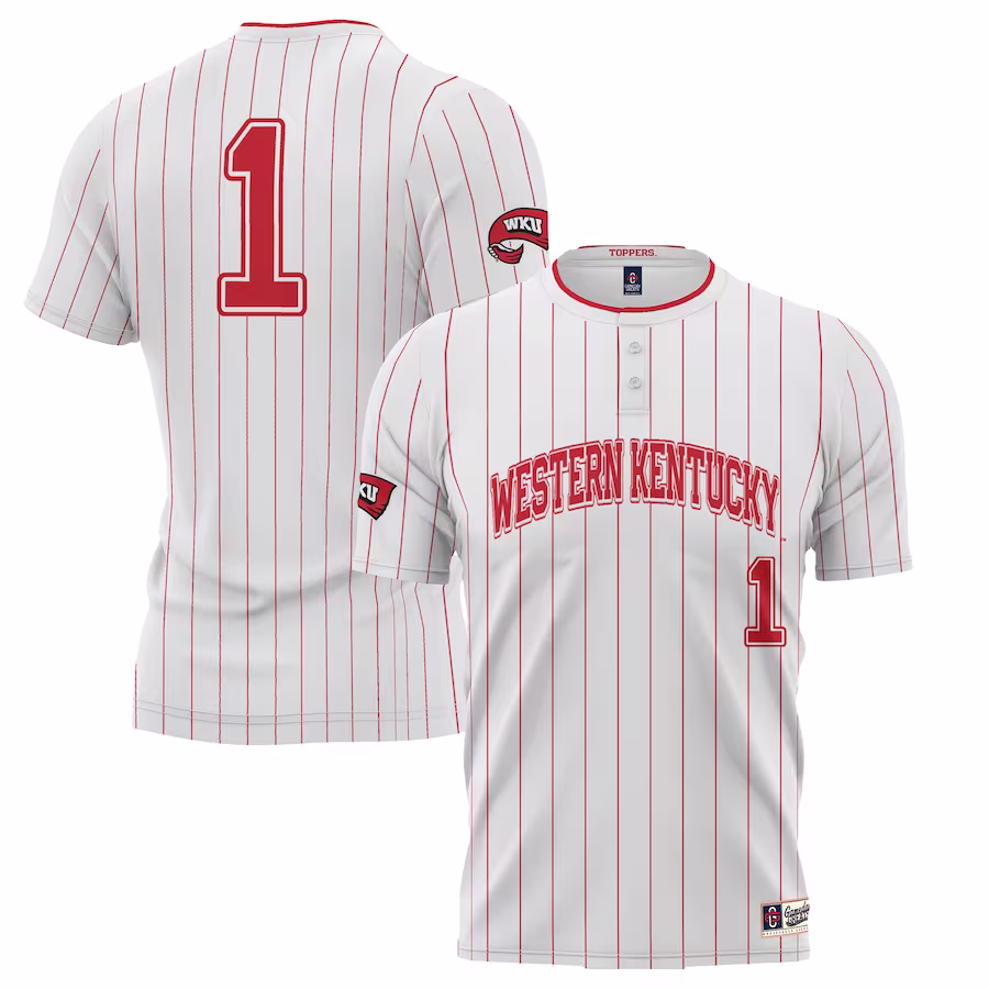 #1 Western Kentucky Hilltoppers GameDay Greats Unisex Lightweight Softball Jersey - White - Jersey