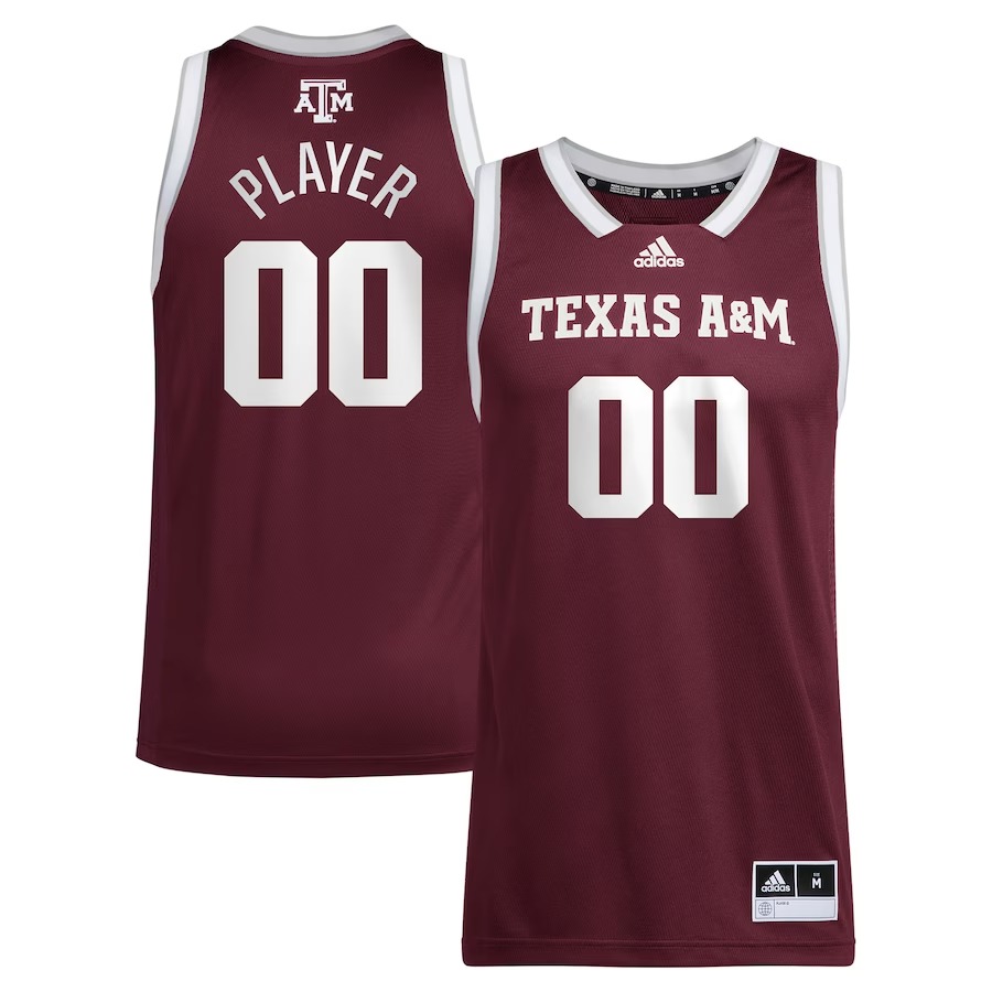 Texas A&M Aggies adidas Unisex Pick-A-Player NIL Men's Basketball Jersey - Maroon - Jersey