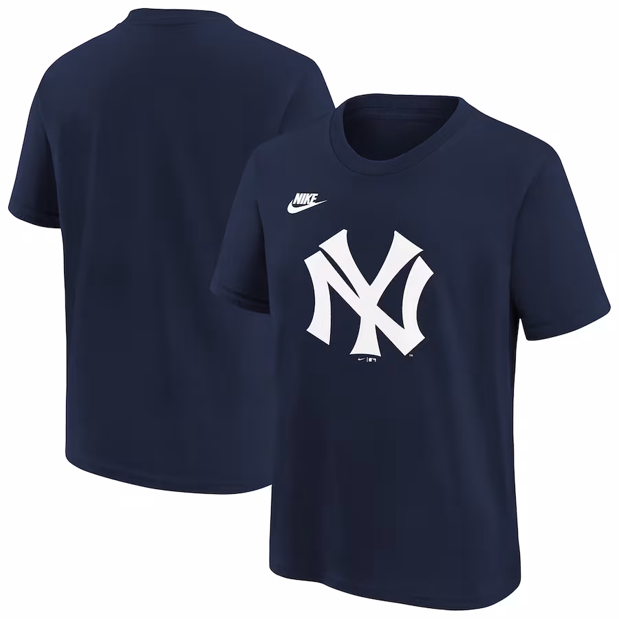 Youth New York Yankees Nike Navy Cooperstown Collection Team Logo T-Shirt - Jersey