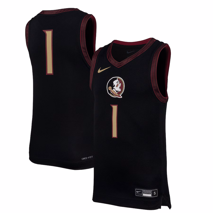 Youth Nike #1 Black Florida State Seminoles Replica Basketball Jersey - Jersey