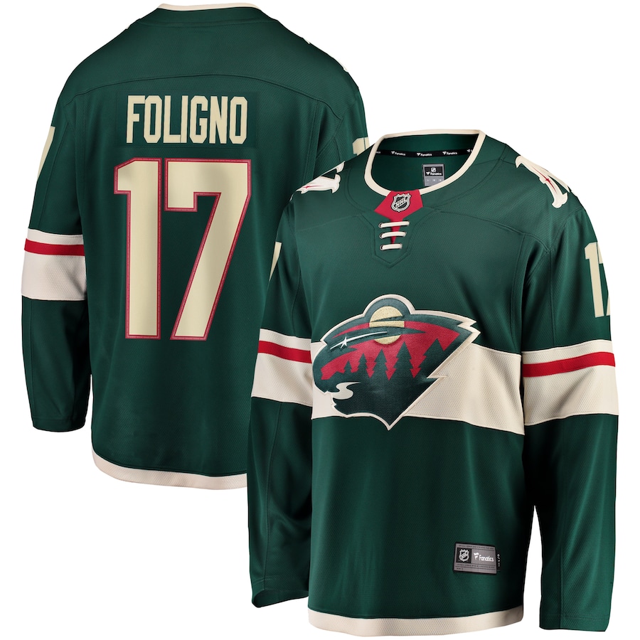 Men's Minnesota Wild Marcus Foligno Fanatics Green Breakaway Jersey - Jersey