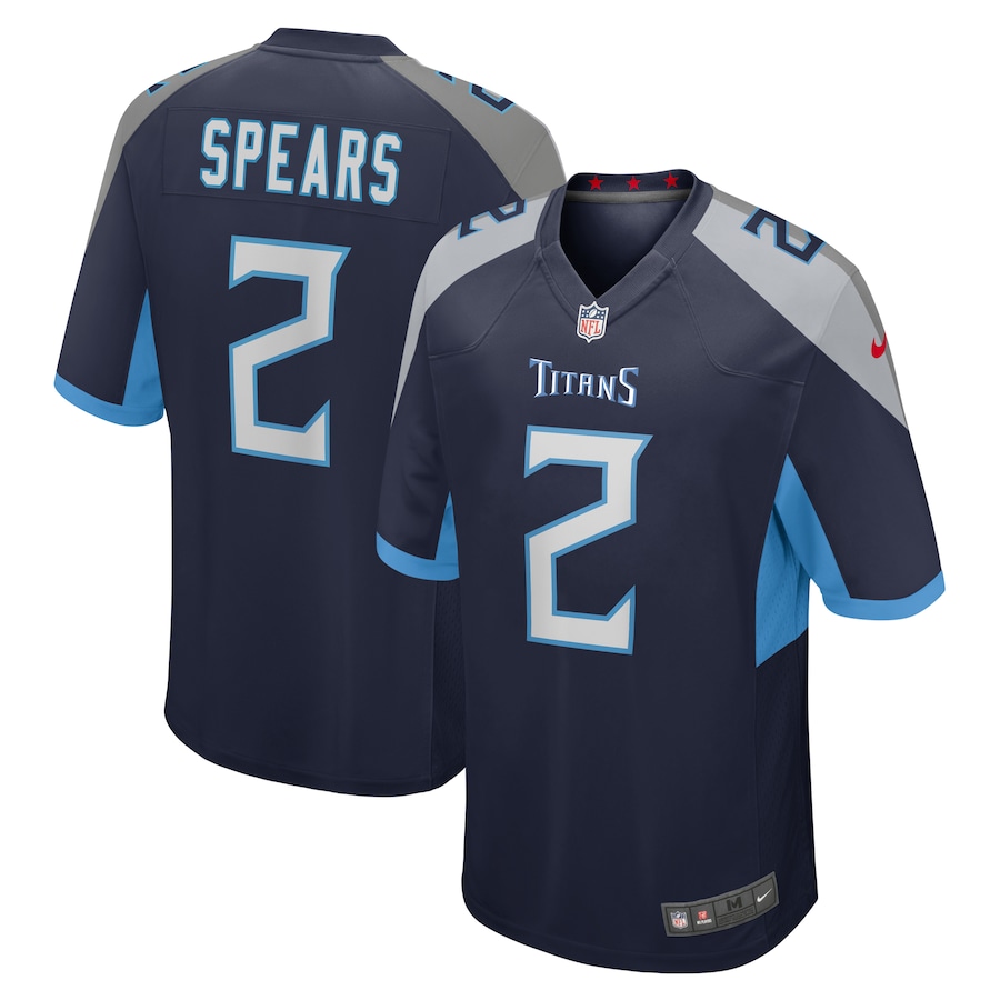 Men's Tennessee Titans Tyjae Spears Nike Navy Game Jersey - Jersey