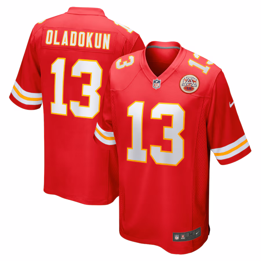 Men's Kansas City Chiefs Chris Oladokun Nike  Red  Game Jersey - Jersey