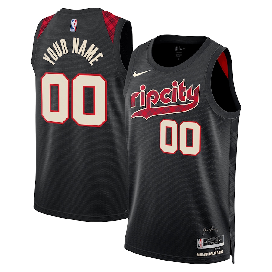 Unisex Portland Trail Blazers  Nike Black 2023/24 Custom Swingman Jersey - City Edition - Jersey