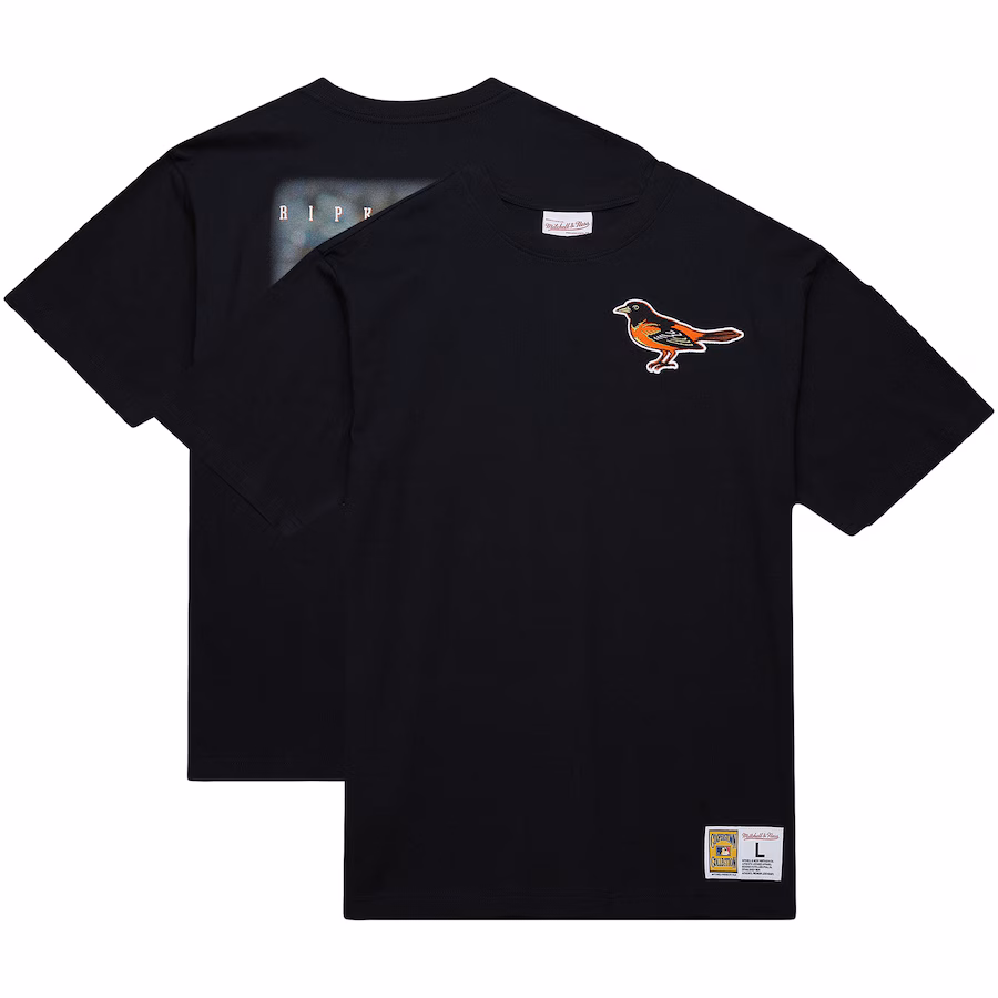 Men's Baltimore Orioles Cal Ripken Jr. Mitchell & Ness Black Legends Collection Vintage Logo T-Shirt - Jersey