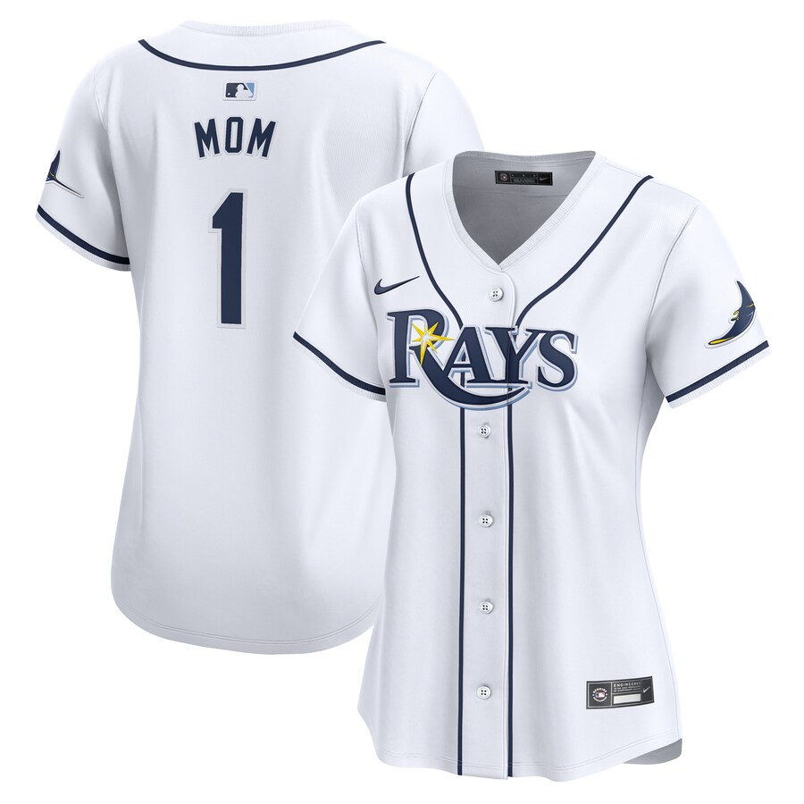 Women's Tampa Bay Rays Nike White #1 Mom Home Limited Jersey - Jersey
