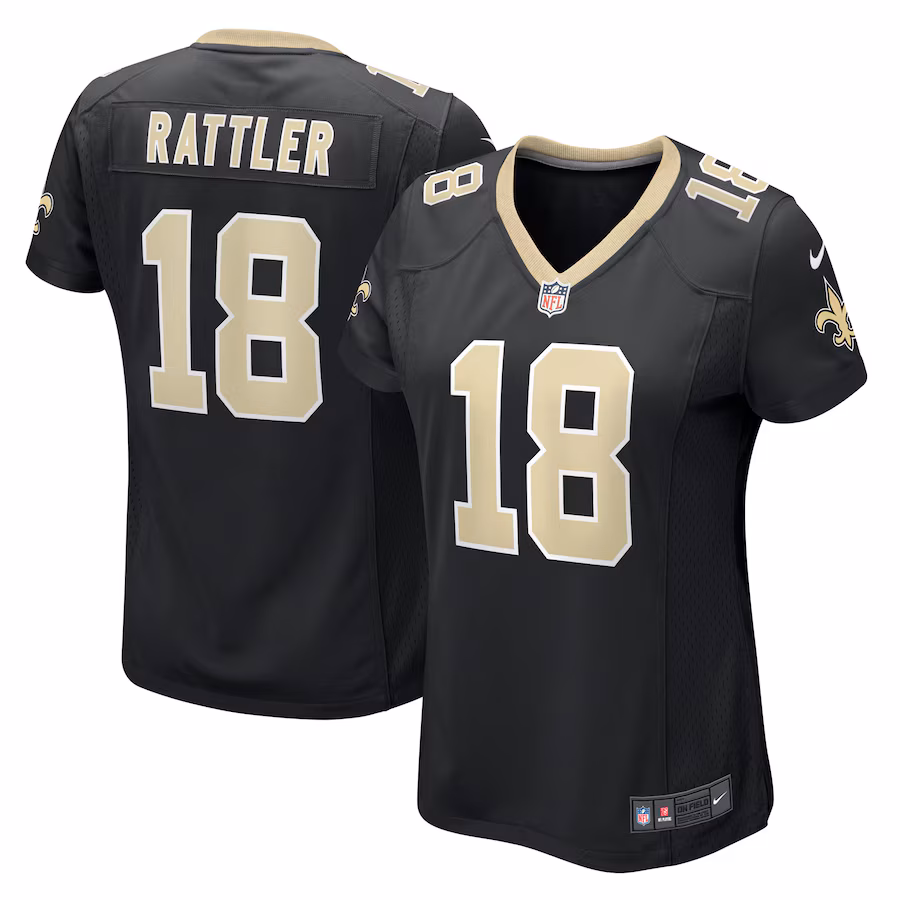 Women's New Orleans Saints Spencer Rattler Nike Black Game Jersey - Jersey