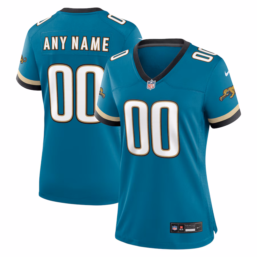Women's Jacksonville Jaguars Nike Teal Prowler Throwback Custom Game Jersey - Jersey