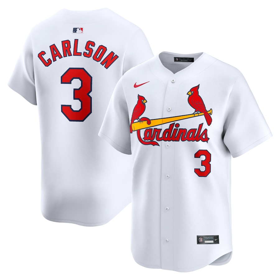 Men's St. Louis Cardinals Dylan Carlson Nike White Home Limited Player Jersey - Jersey
