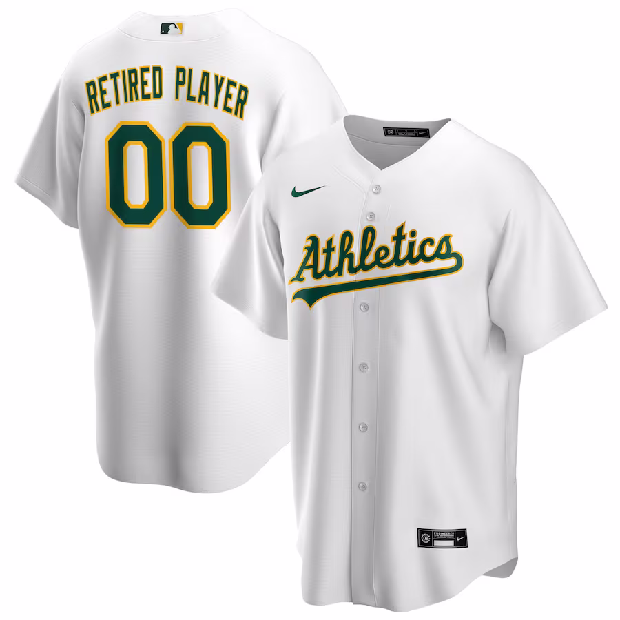 Men's Oakland Athletics Nike White Home Pick-A-Player Retired Roster Replica Jersey - Jersey