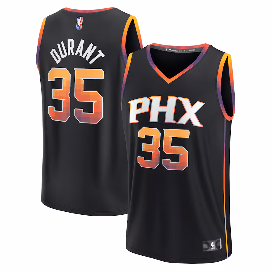 Men's Phoenix Suns Kevin Durant Fanatics Black Fast Break Replica Jersey - Statement Edition - Jersey
