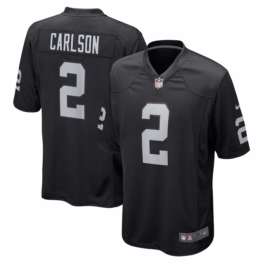 Men's Las Vegas Raiders Daniel Carlson Nike Black Team Game Jersey - Jersey