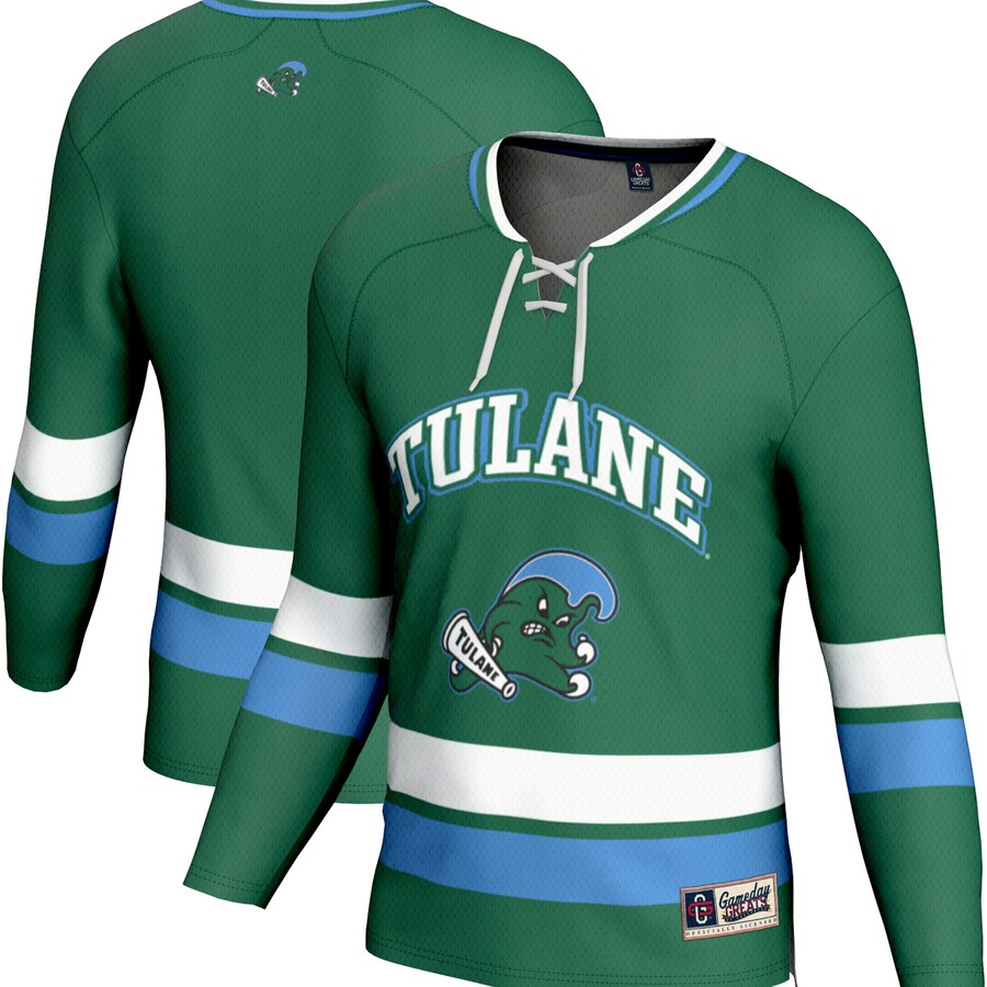 Youth  GameDay Greats Green Tulane Green Wave Spirit Hockey Jersey - Jersey