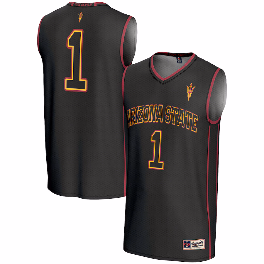 Youth GameDay Greats Black #1 Arizona State Sun Devils Lightweight Basketball Jersey - Jersey