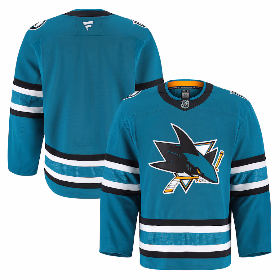 Men's San Jose Sharks Fanatics Teal Home Authentic Pro Jersey - Jersey