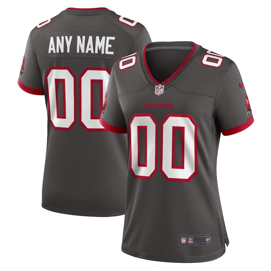 Women's Tampa Bay Buccaneers Nike Pewter Alternate Custom Game Jersey - Jersey