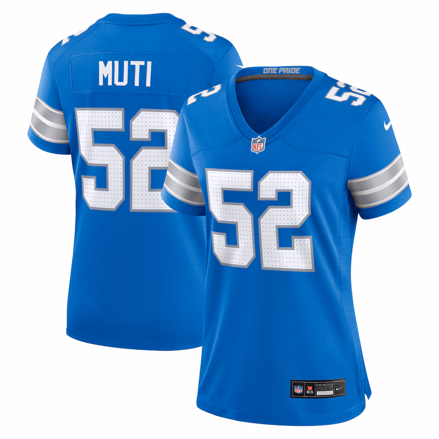 Women's Detroit Lions Netane Muti Nike  Blue Game Jersey - Jersey