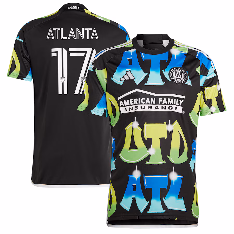 Men's Atlanta United FC Atlanta Supporters adidas Black 2023 The 404 Replica Player Jersey - Jersey