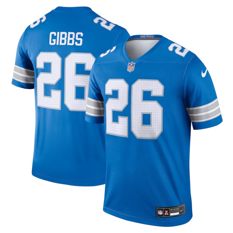 Men's Detroit Lions Jahmyr Gibbs Nike Blue Legend Jersey - Jersey