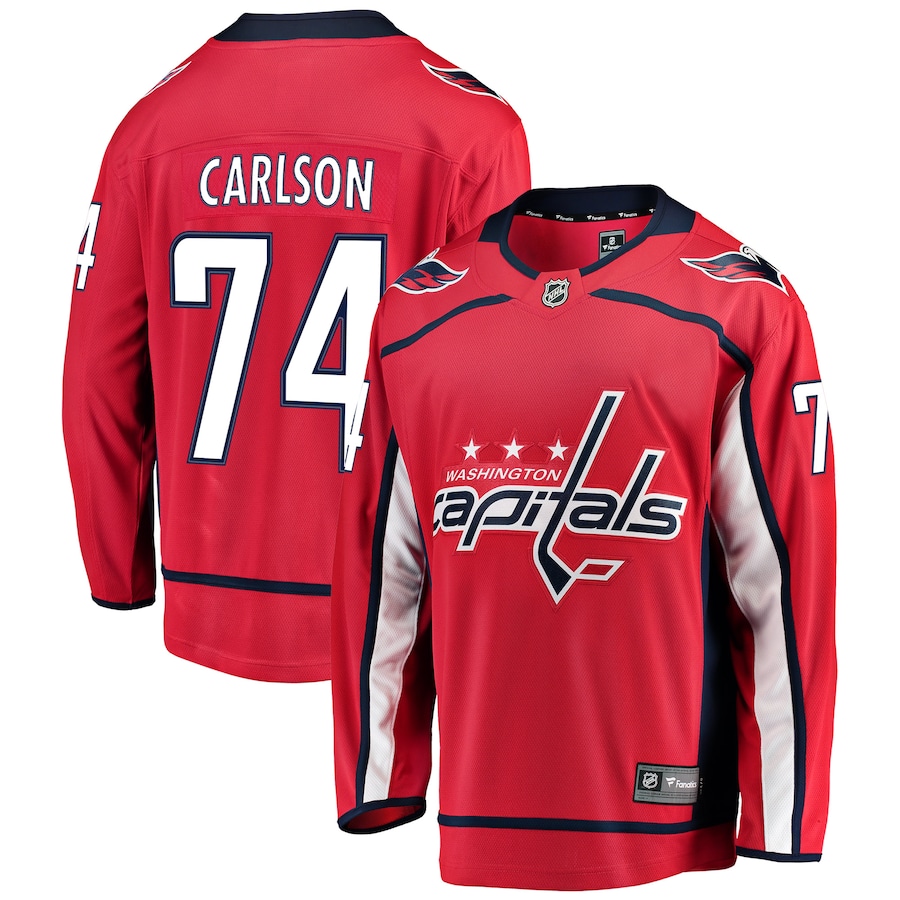 Men's Washington Capitals John Carlson Fanatics Red Home Breakaway Player Jersey - Jersey