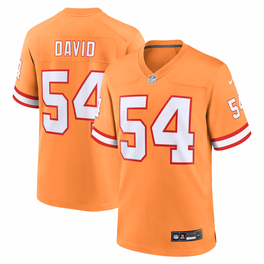Men's Tampa Bay Buccaneers Lavonte David Nike Orange Throwback Game Jersey - Jersey