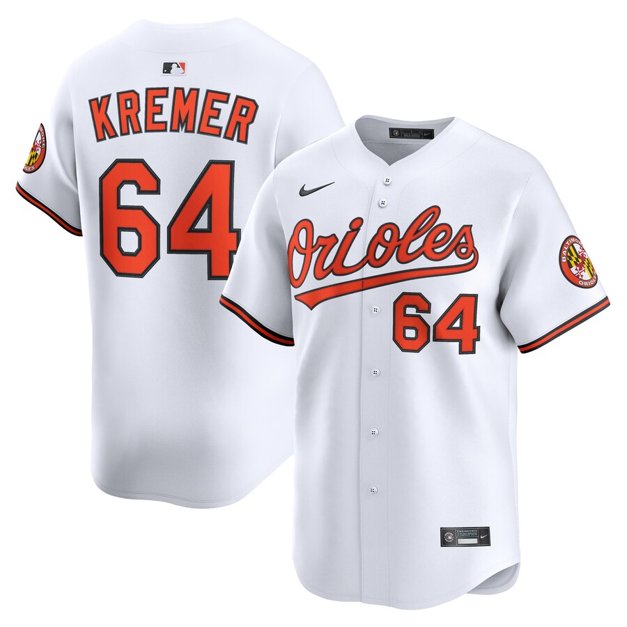 Men's Baltimore Orioles Dean Kremer Nike White Home Limited Player Jersey - Jersey