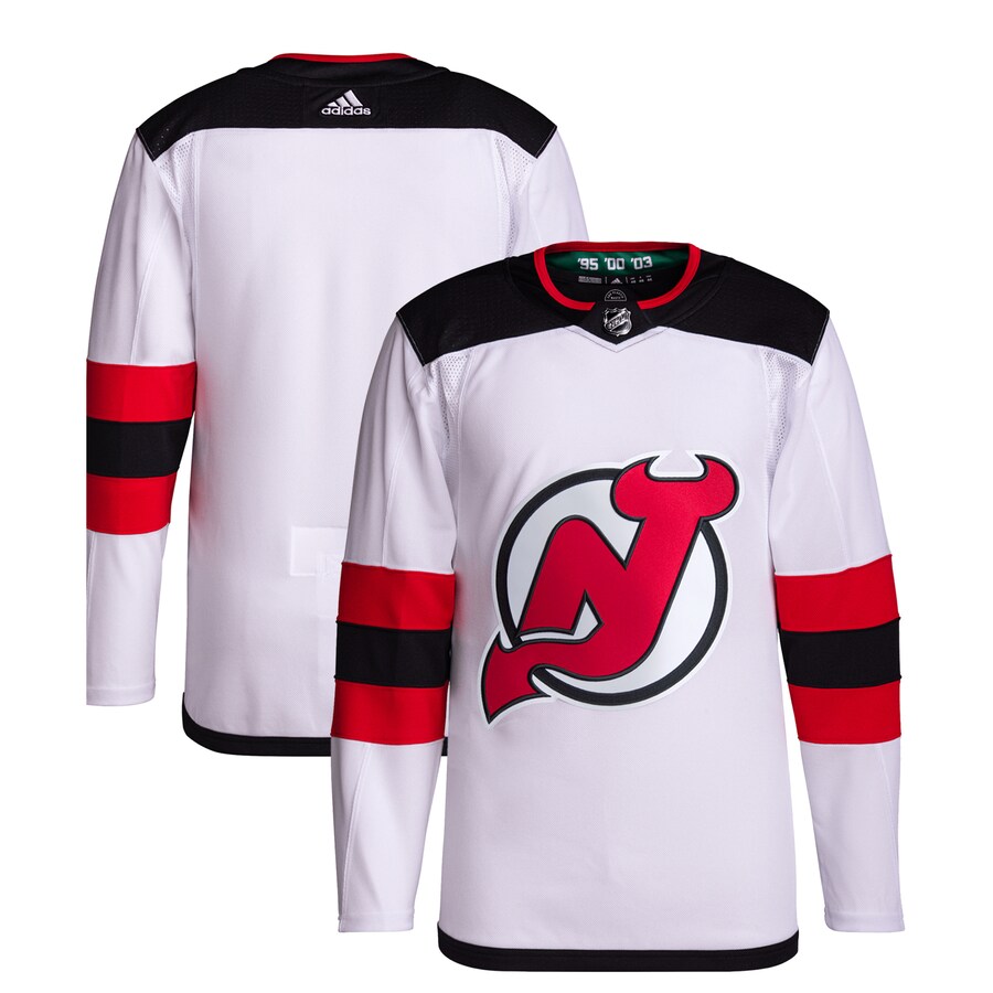 Men's New Jersey Devils  adidas White Away Primegreen Authentic Pro Jersey - Jersey
