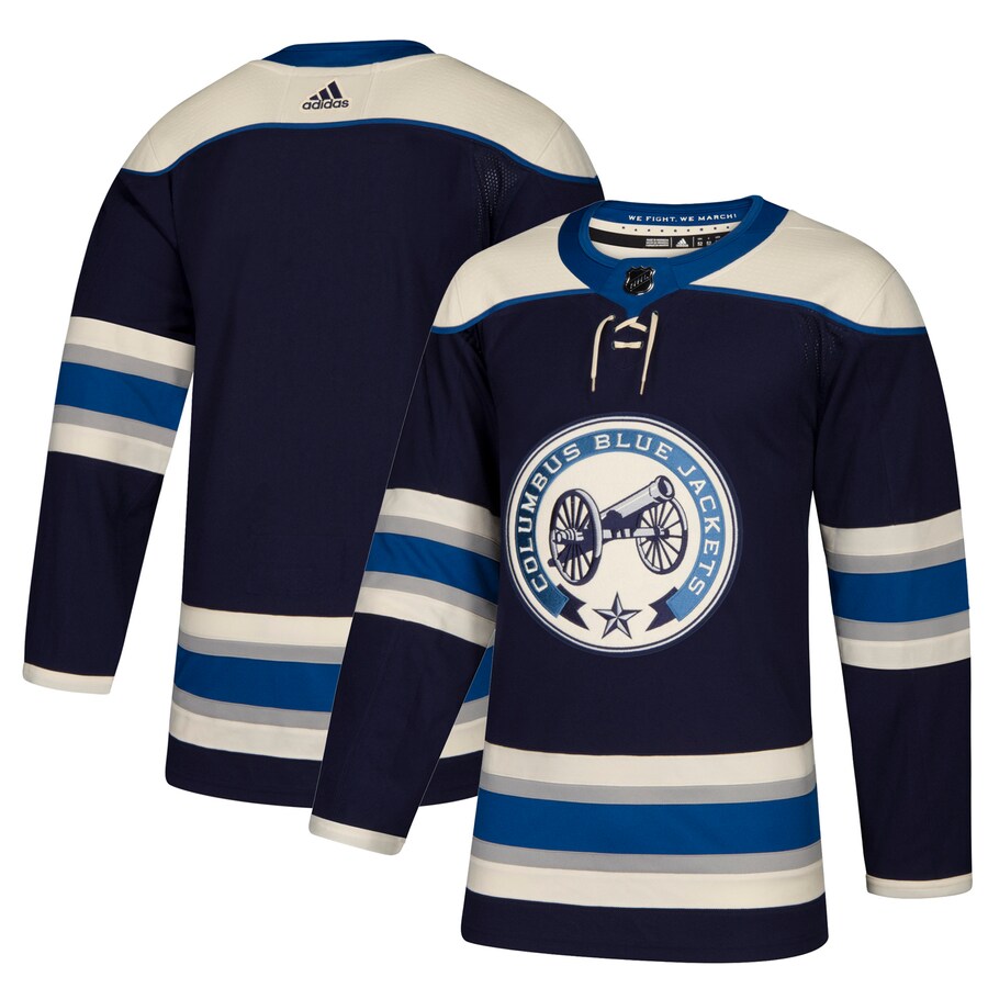 Men's Columbus Blue Jackets adidas Navy Authentic Alternate Blank Jersey - Jersey