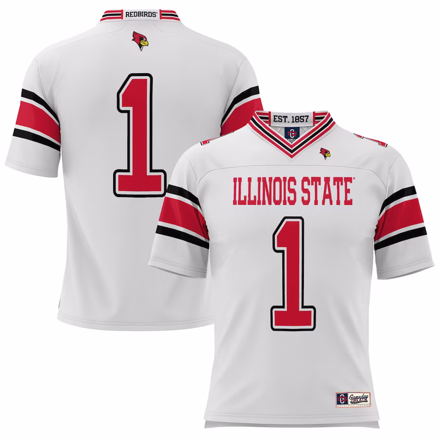 #1 Illinois State Redbirds GameDay Greats Youth Endzone Football Jersey - White - Jersey
