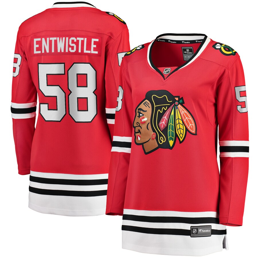 Women's Chicago Blackhawks MacKenzie Entwistle Fanatics Branded Red Home Breakaway Player Jersey - Jersey
