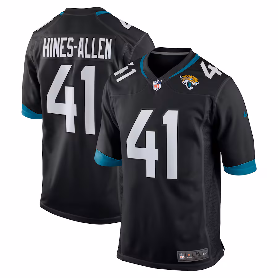Men's Jacksonville Jaguars Josh Hines-Allen Nike Black Alternate Player Game Jersey - Jersey