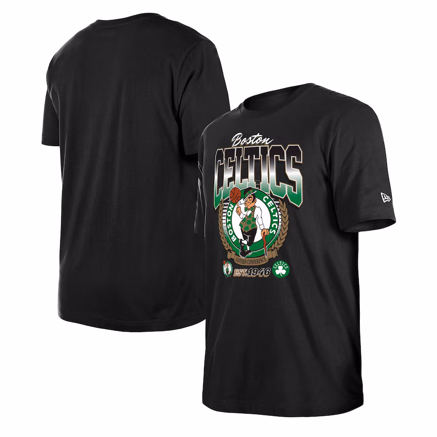 Unisex Boston Celtics New Era Black Summer Classics T-Shirt - Jersey