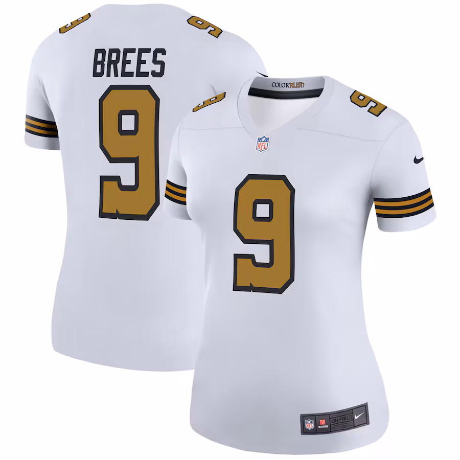 Women's New Orleans Saints Drew Brees Nike White Color Rush Legend Jersey - Jersey