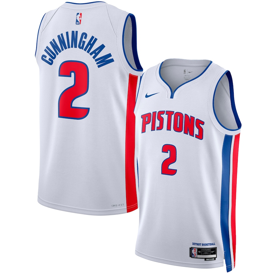 Unisex Detroit Pistons Cade Cunningham Nike White Swingman Jersey - Association Edition - Jersey