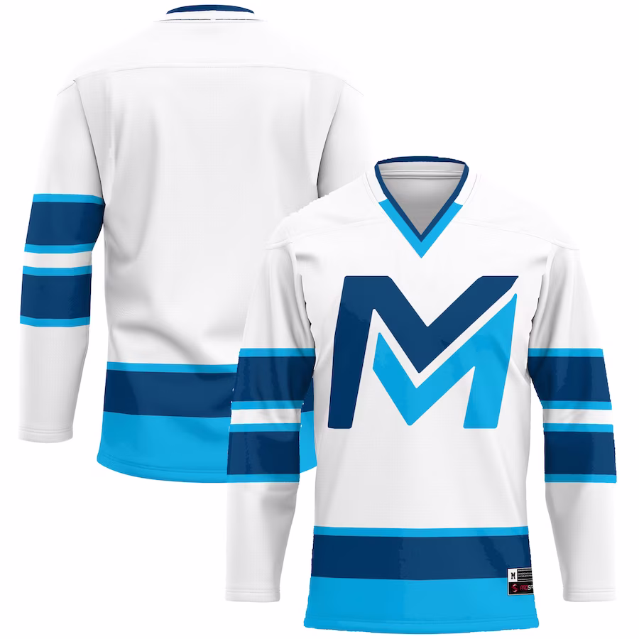 Mid Michigan College GameDay Greats Youth  Hockey Jersey - White - Jersey