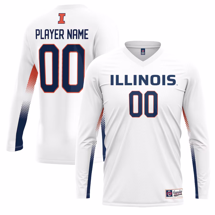 Illinois Fighting Illini GameDay Greats Youth NIL Lightweight Volleyball Jersey - White - Jersey