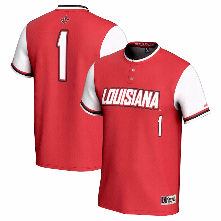 #1 Louisiana Ragin' Cajuns GameDay Greats Unisex Lightweight Softball Jersey - Cardinal - Jersey