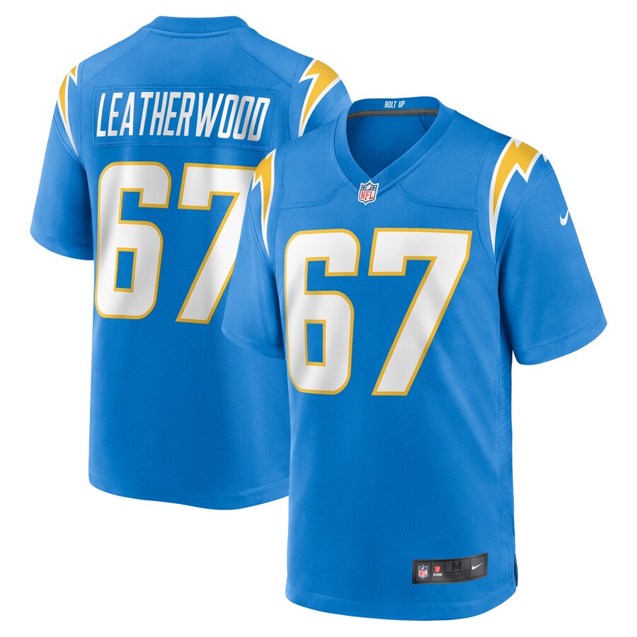 Men's Los Angeles Chargers Alex Leatherwood Nike  Powder Blue Team Game Jersey - Jersey