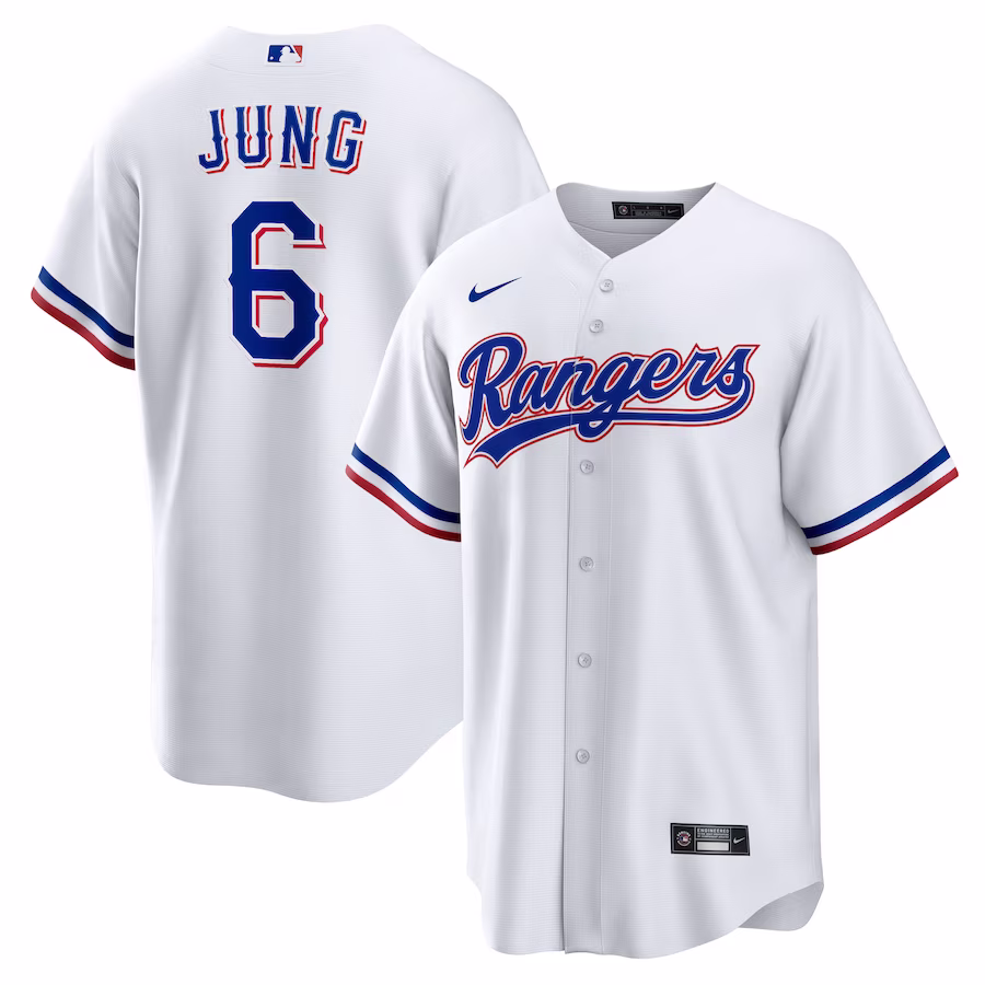 Men's Texas Rangers Josh Jung Nike White Replica Player Jersey - Jersey