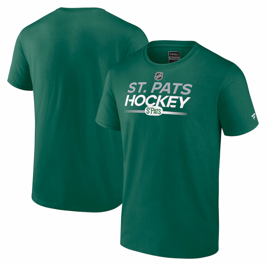 Men's Toronto St. Pats Fanatics Green Authentic Pro Wordmark T-Shirt - Jersey