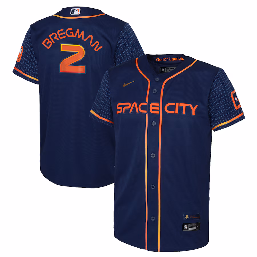 Youth Houston Astros Alex Bregman Nike Navy City Connect Replica Player Jersey - Jersey