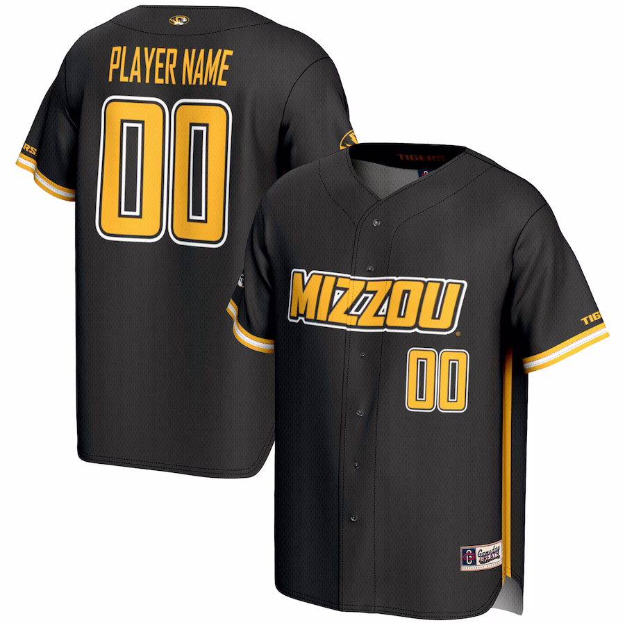 Missouri Tigers GameDay Greats NIL Pick-A-Player Lightweight Baseball Jersey - Black - Jersey