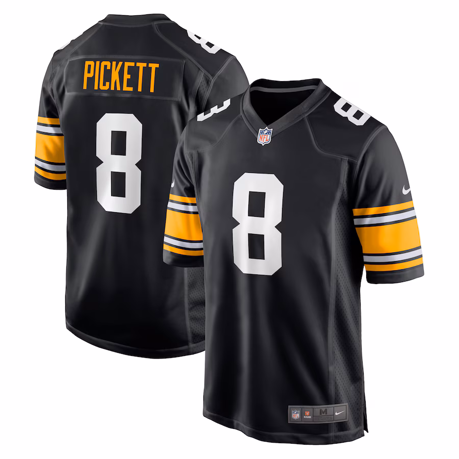 Men's Pittsburgh Steelers Kenny Pickett Nike Black Player Alternate Game Jersey - Jersey