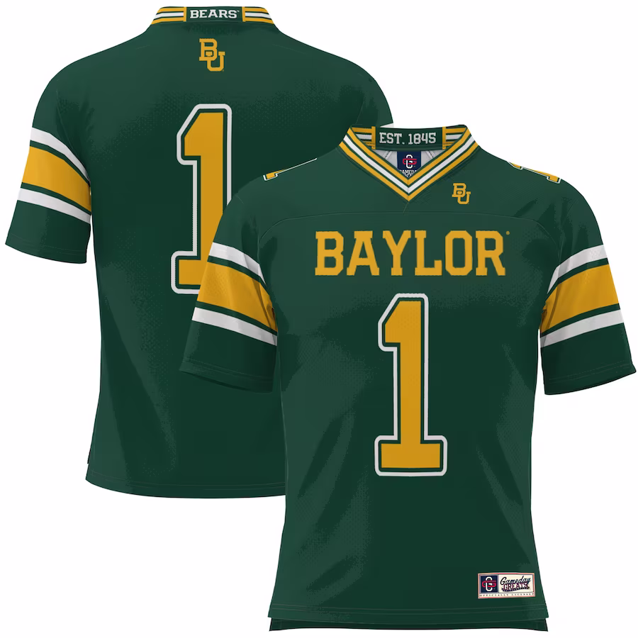 #1 Baylor Bears GameDay Greats Youth Football Jersey - Green - Jersey